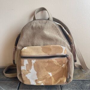Bosca Beige and Camel Backpack